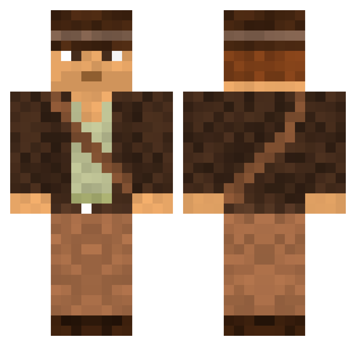 Holstheim Minecraft skin, front and back view