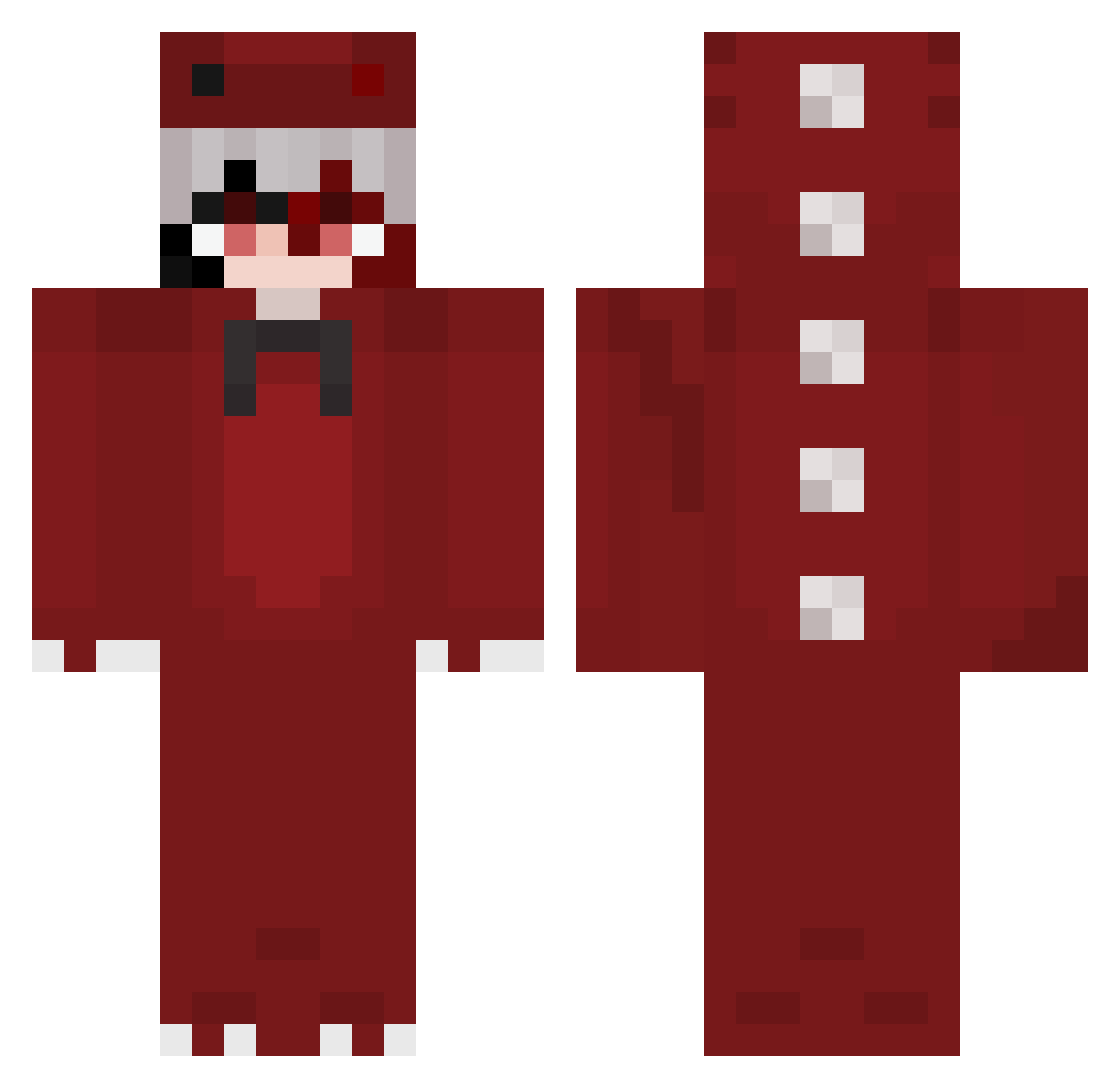 FenrirderEchte Minecraft skin, front and back view