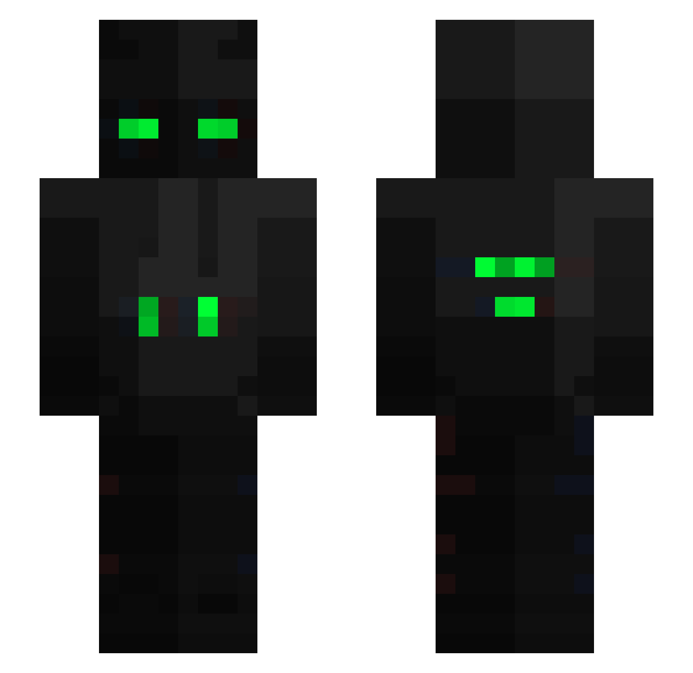 Literally_Kirby Minecraft skin, front and back view