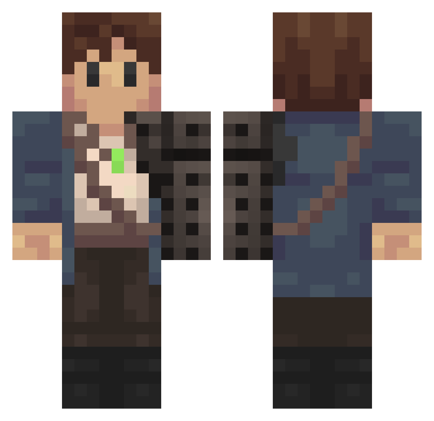 Eldoret Minecraft skin, front and back view