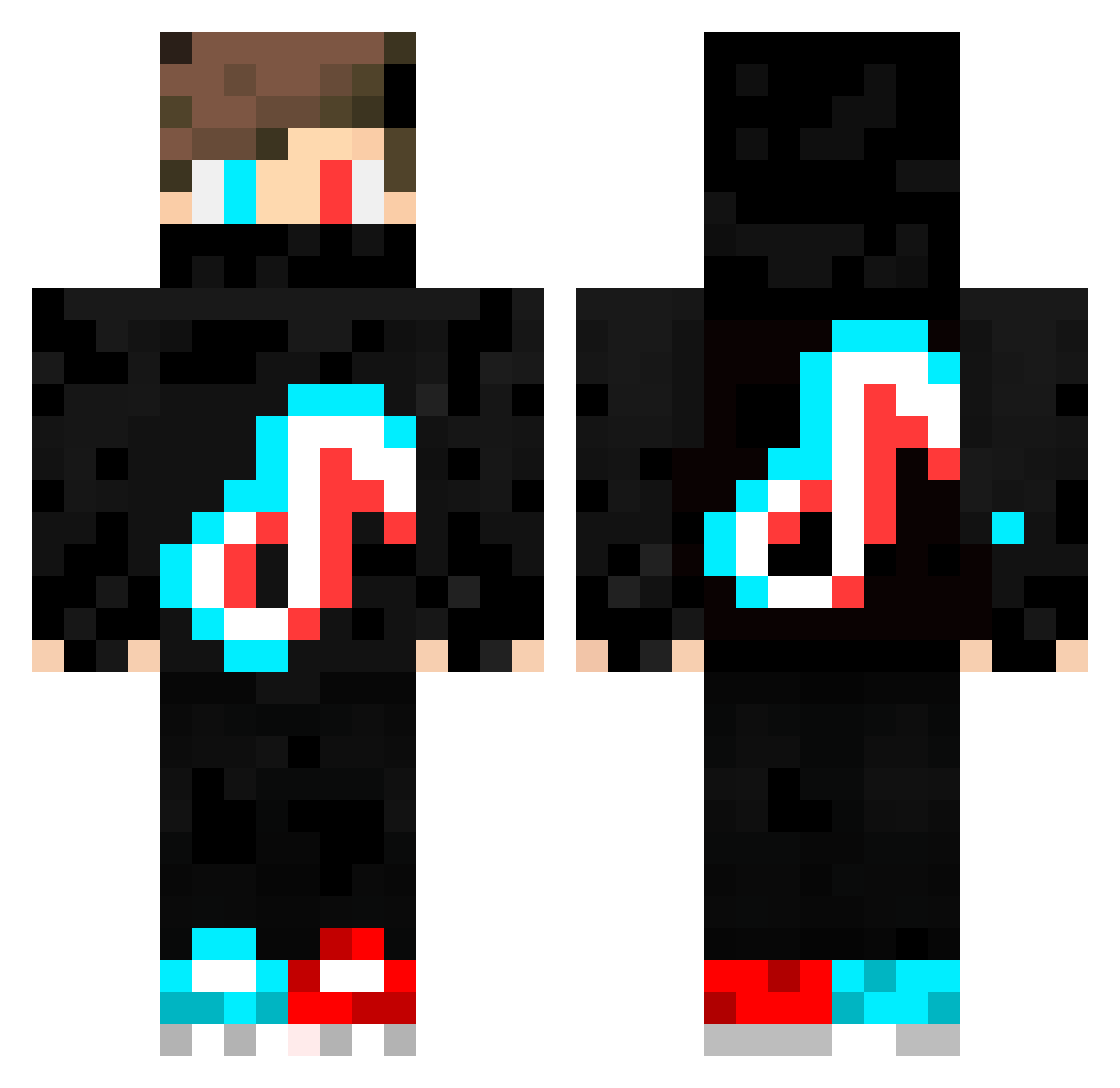 Capitao200 Minecraft skin, front and back view