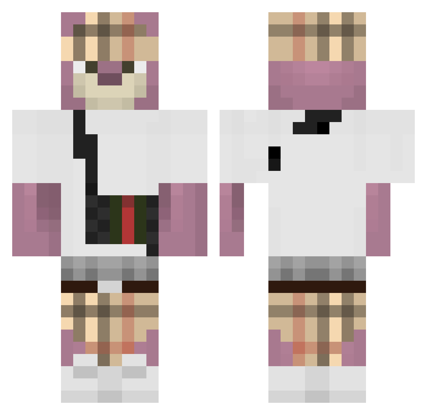 GucciBear_ Minecraft skin, front and back view