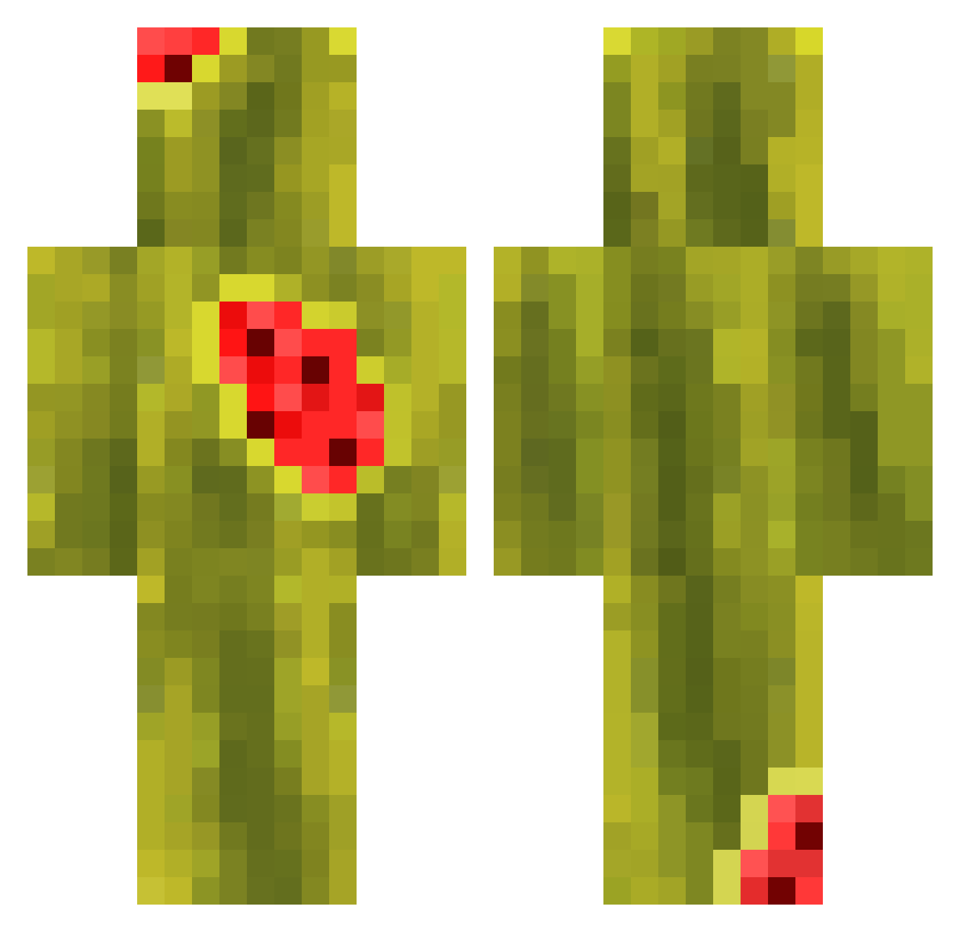 The_C_Word_ Minecraft skin, front and back view