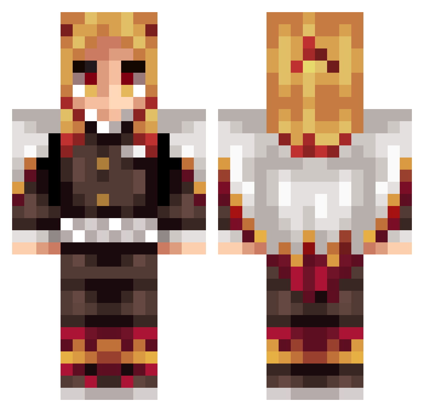 D1mensi0nn Minecraft skin, front and back view