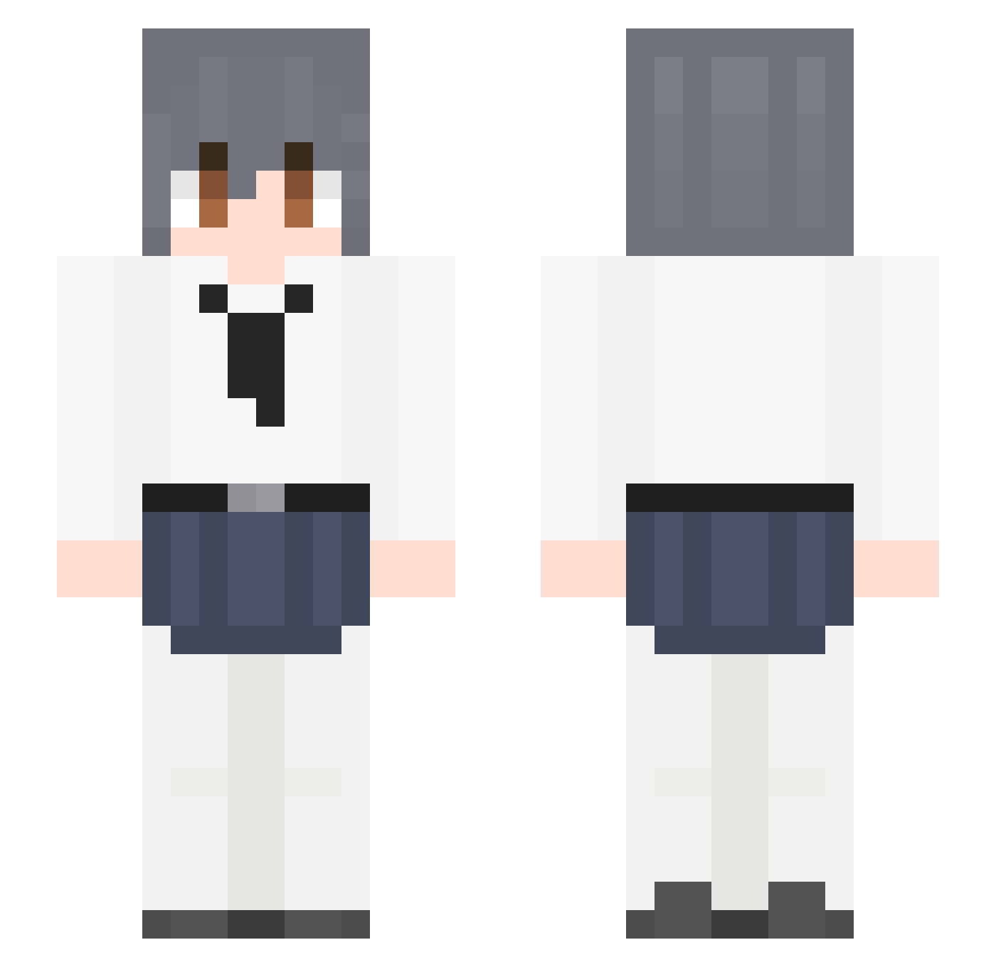 ahiket Minecraft skin, front and back view