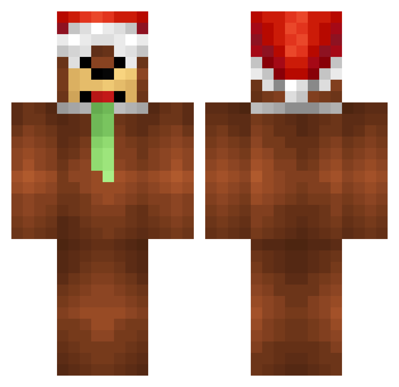 Bhoping Minecraft skin, front and back view