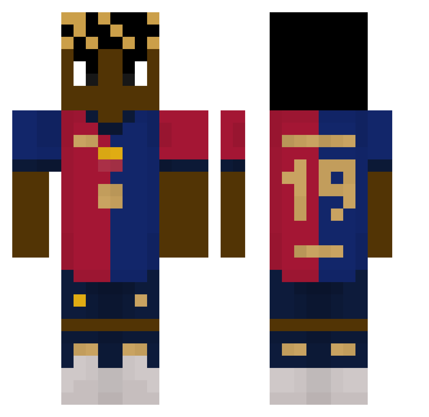 Egberto Minecraft skin, front and back view