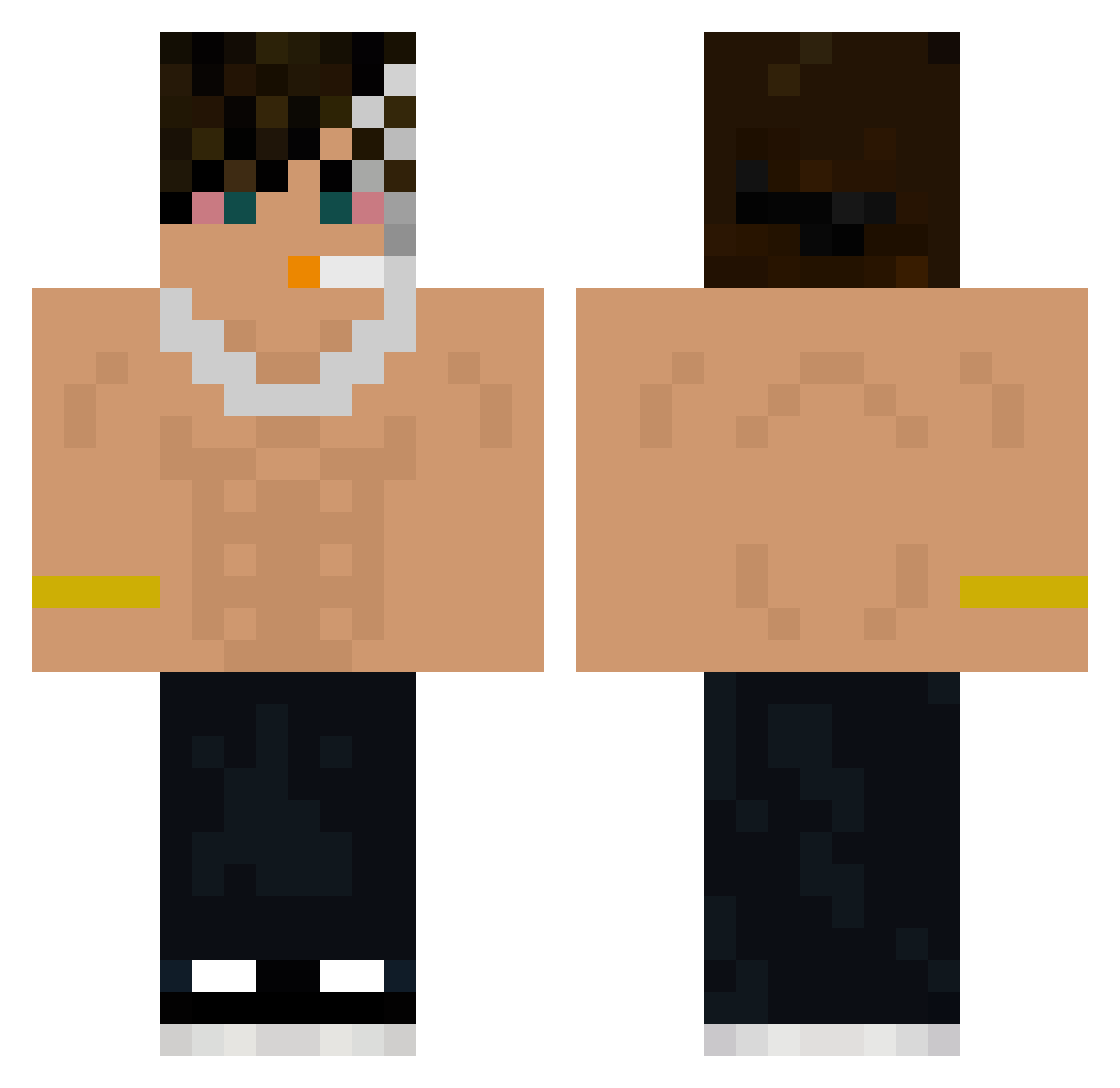 MiniiJonas Minecraft skin, front and back view