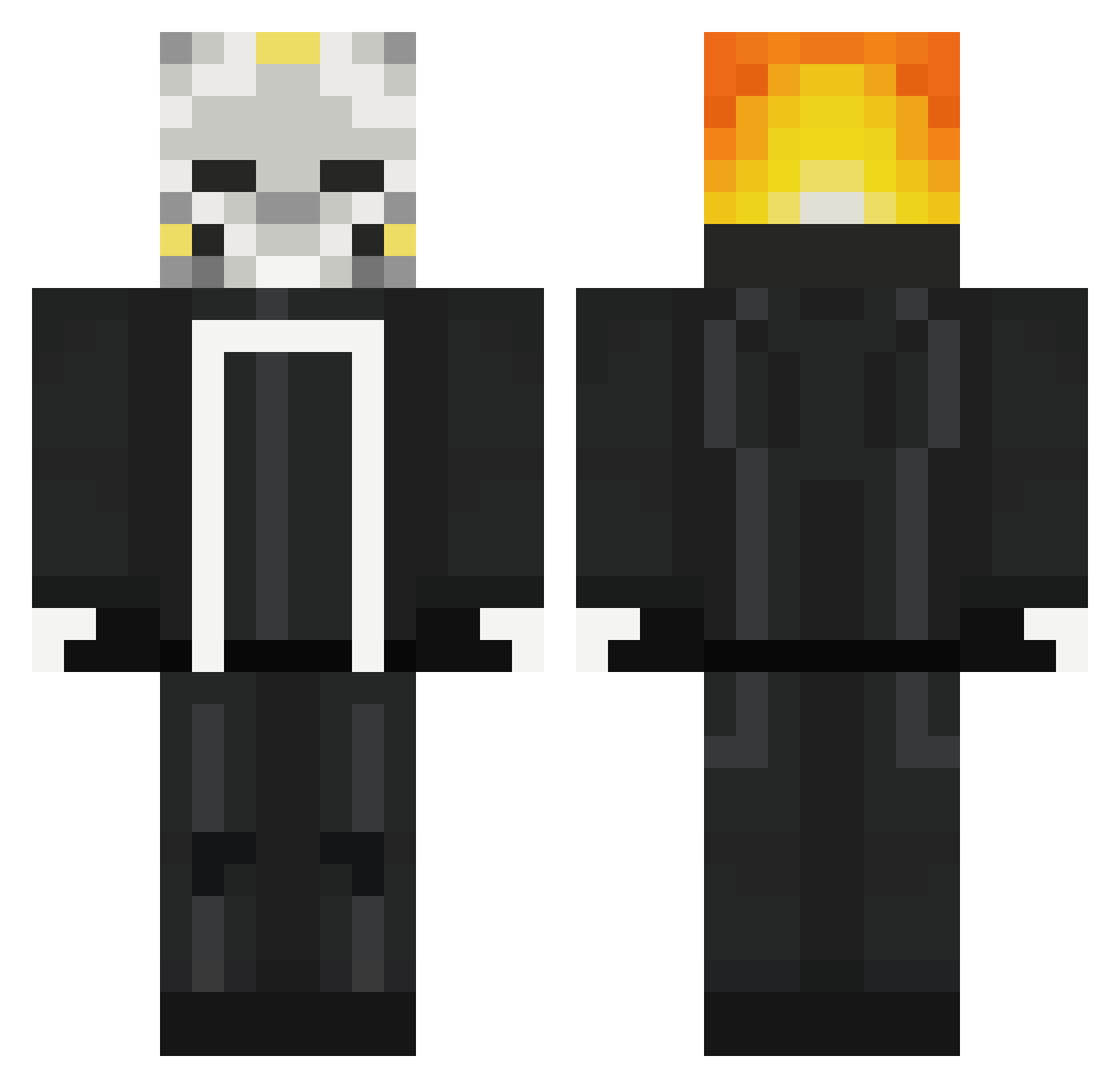 ItzNakota Minecraft skin, front and back view