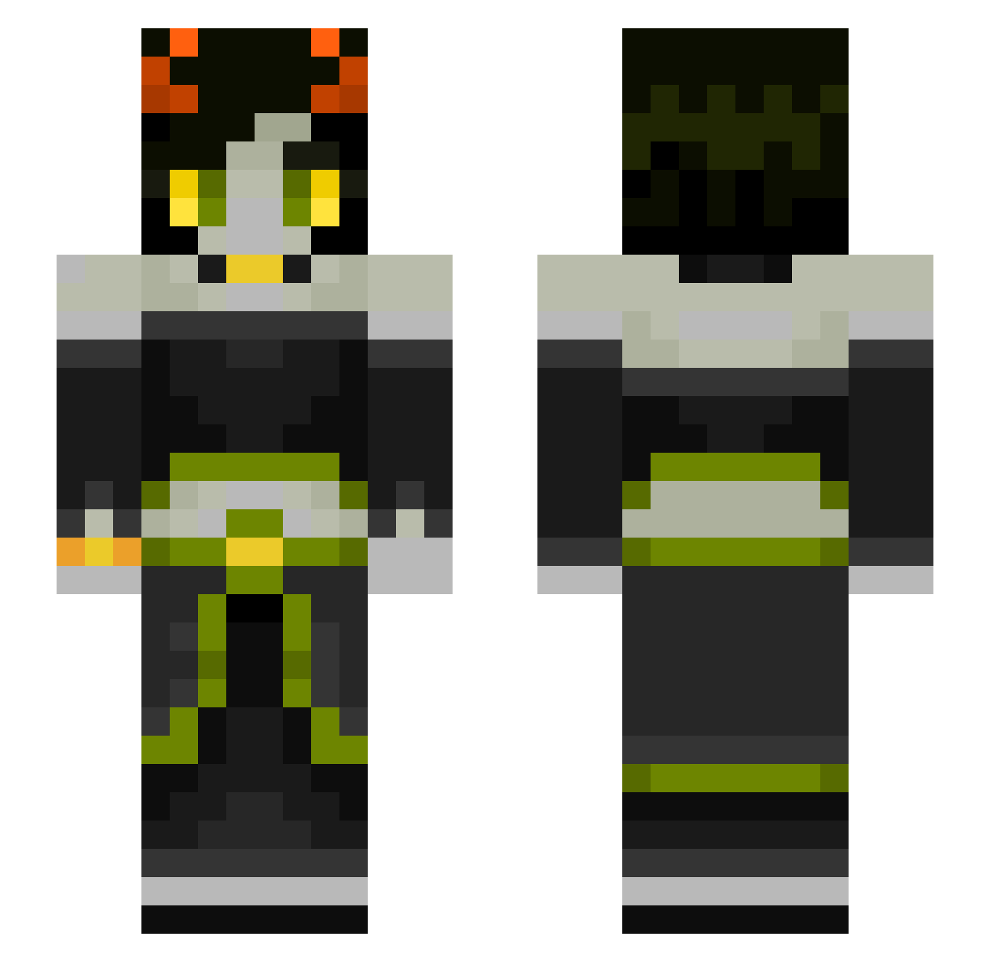 MyNameIsKris_ Minecraft skin, front and back view