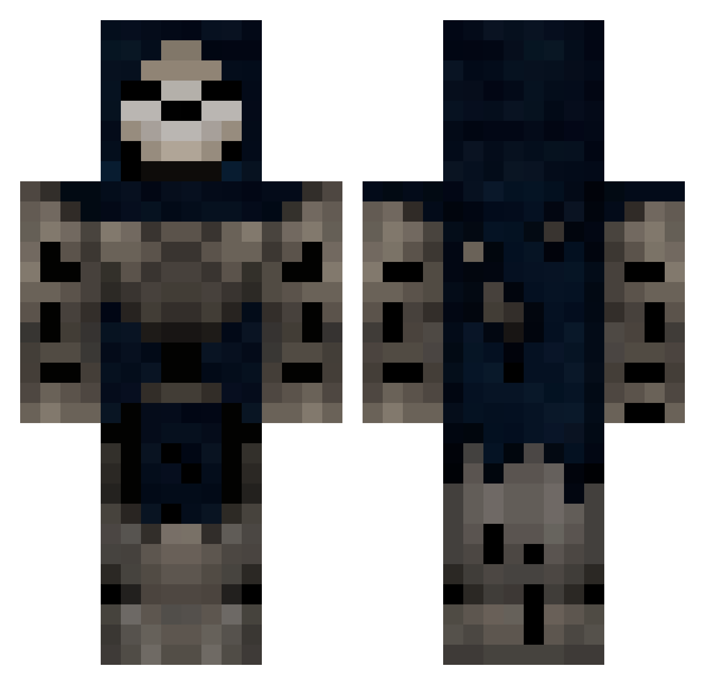 StillSpike4U Minecraft skin, front and back view