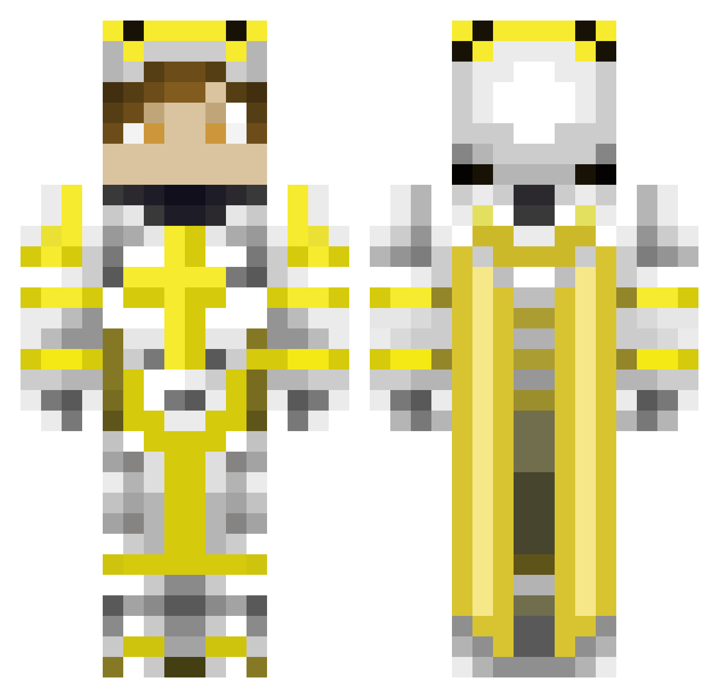 Intercessor Minecraft skin, front and back view