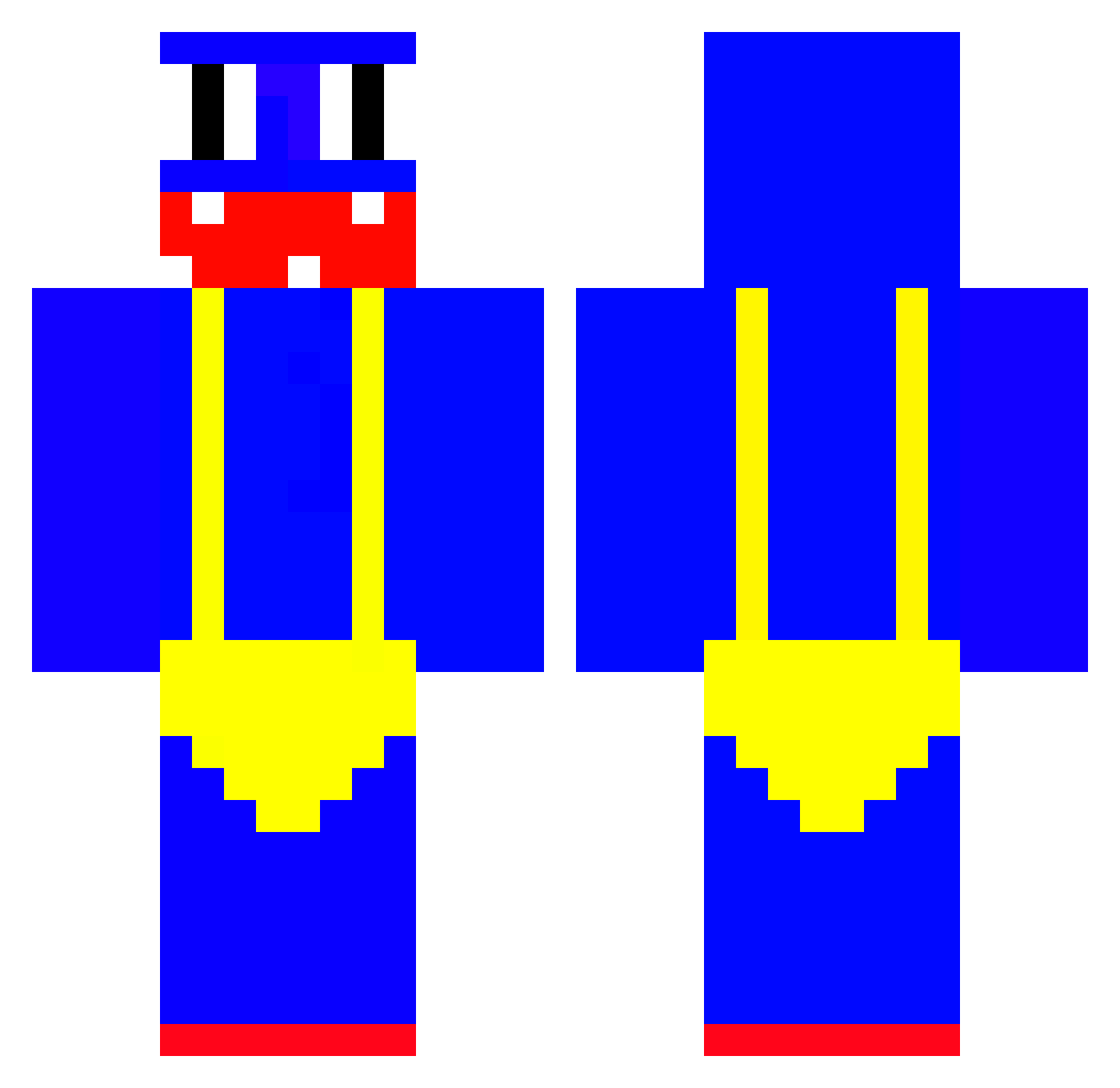 kencra Minecraft skin, front and back view