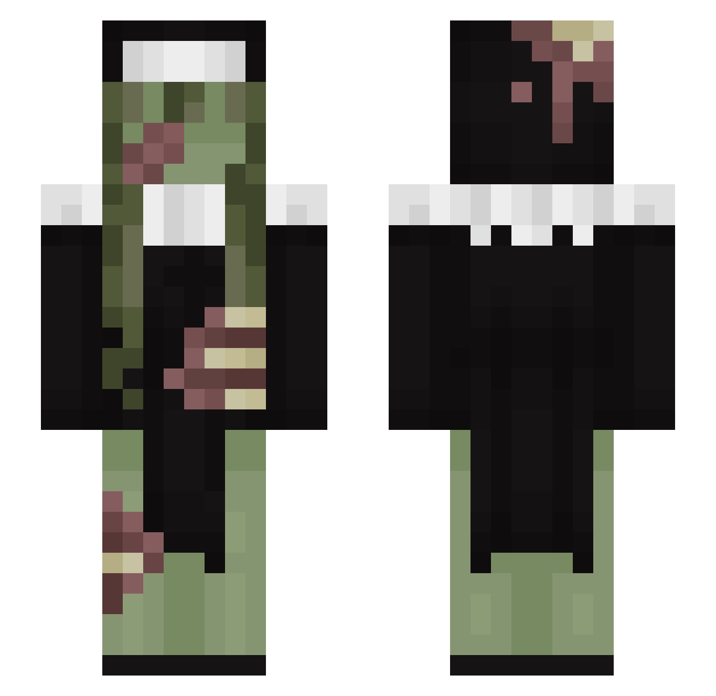 Narata_kisoku Minecraft skin, front and back view