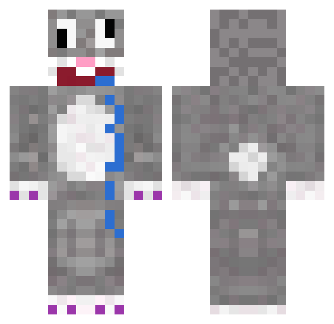slimshdy Minecraft skin, front and back view