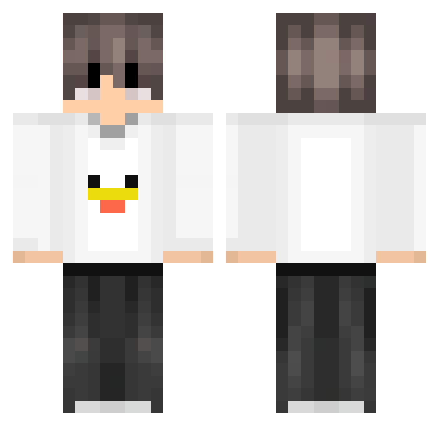 sasamya Minecraft skin, front and back view