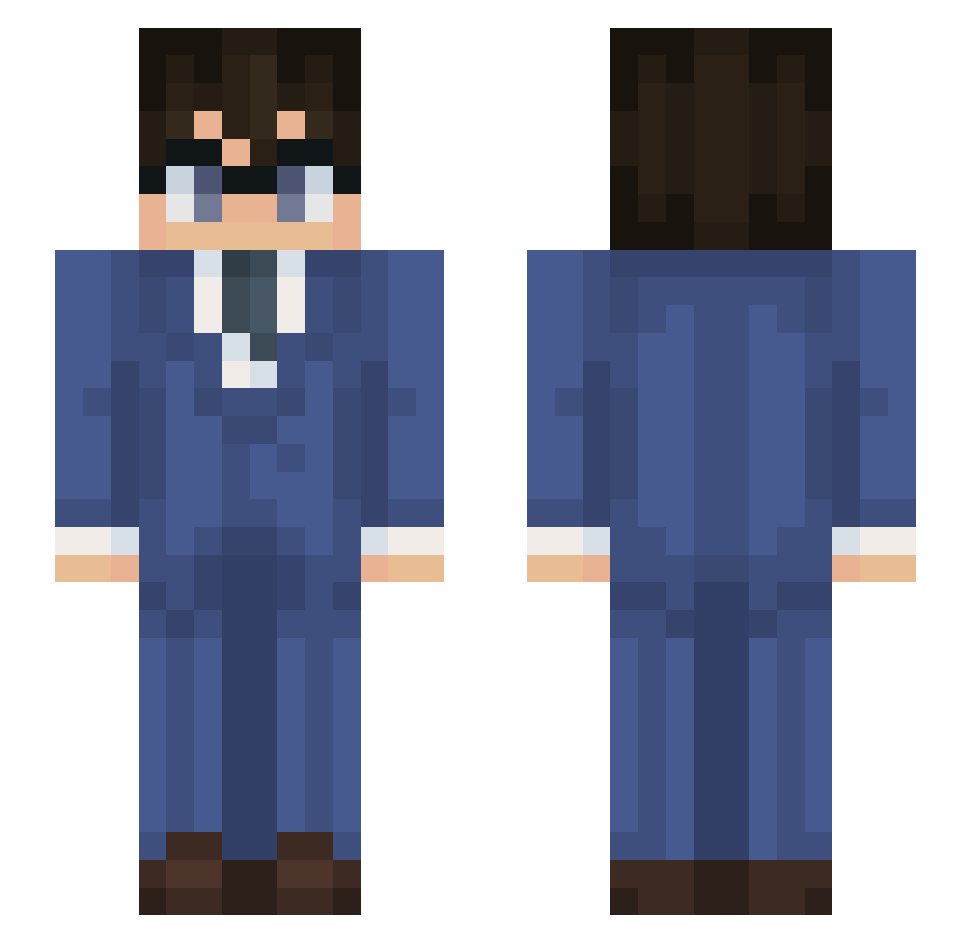 stupido727 Minecraft skin, front and back view