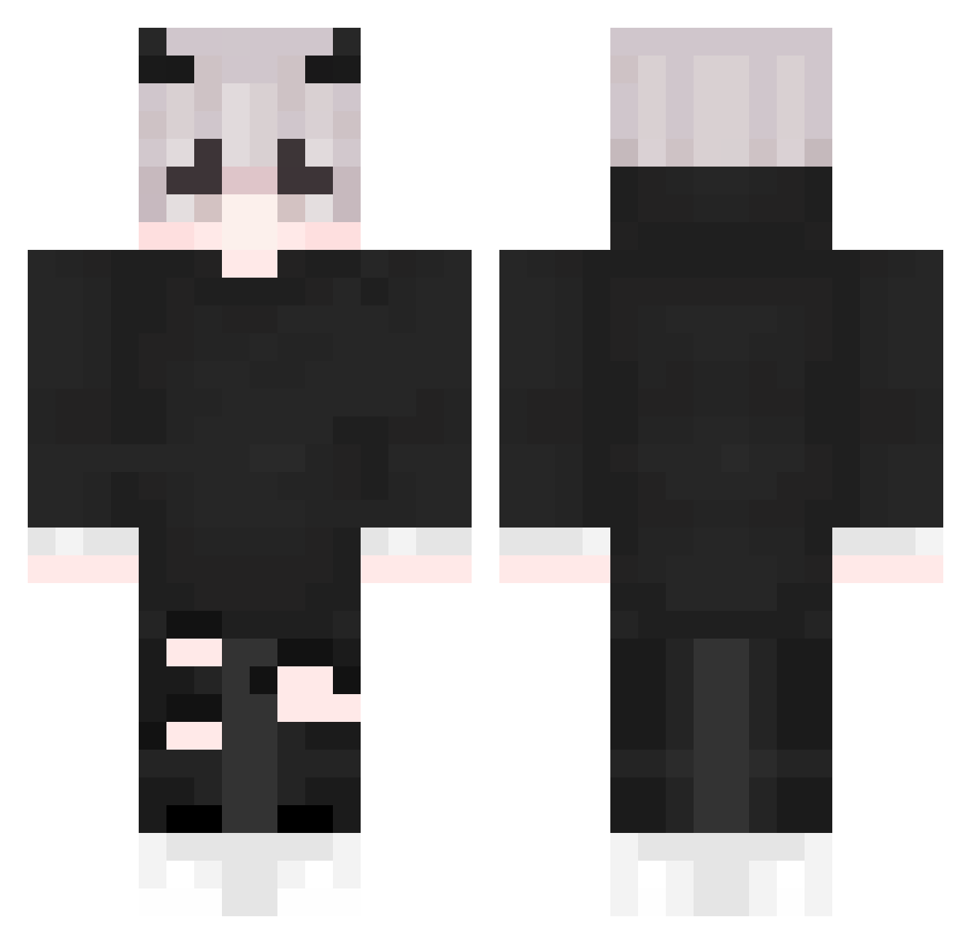xKubeqq Minecraft skin, front and back view