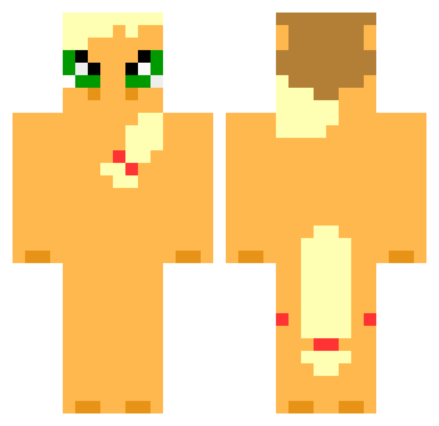 Chymist Minecraft skin, front and back view
