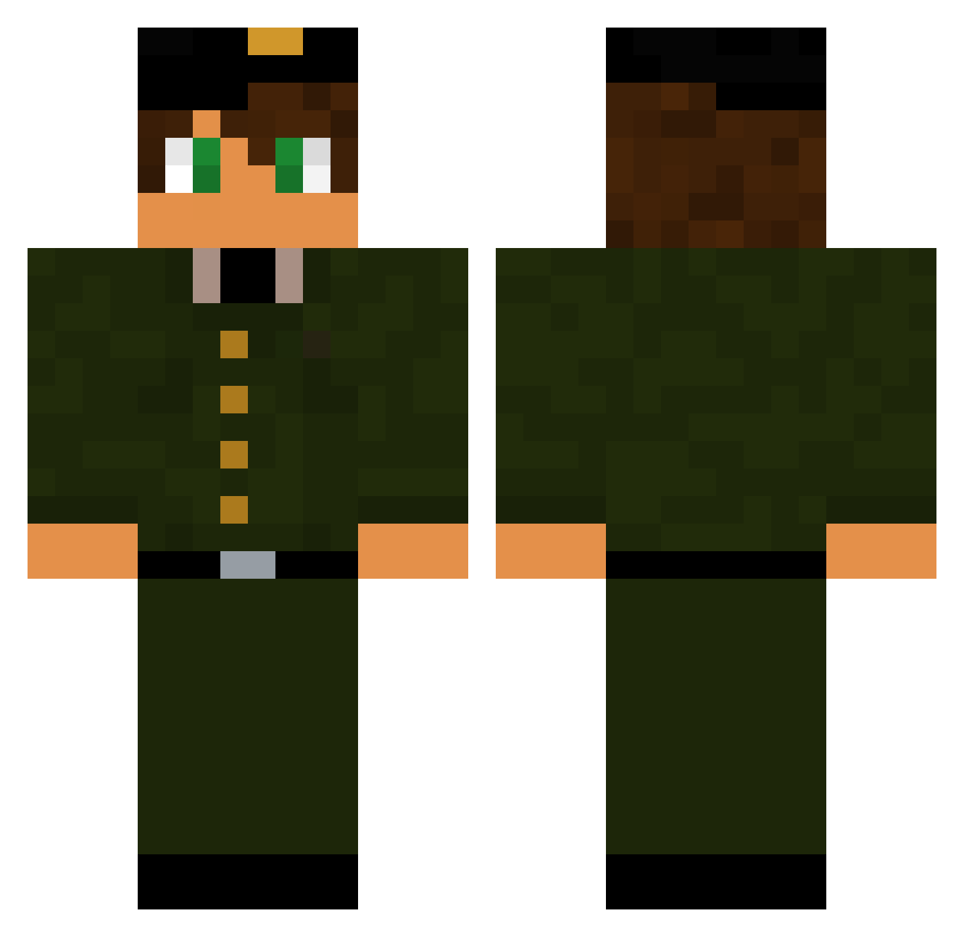rowanrpg Minecraft skin, front and back view