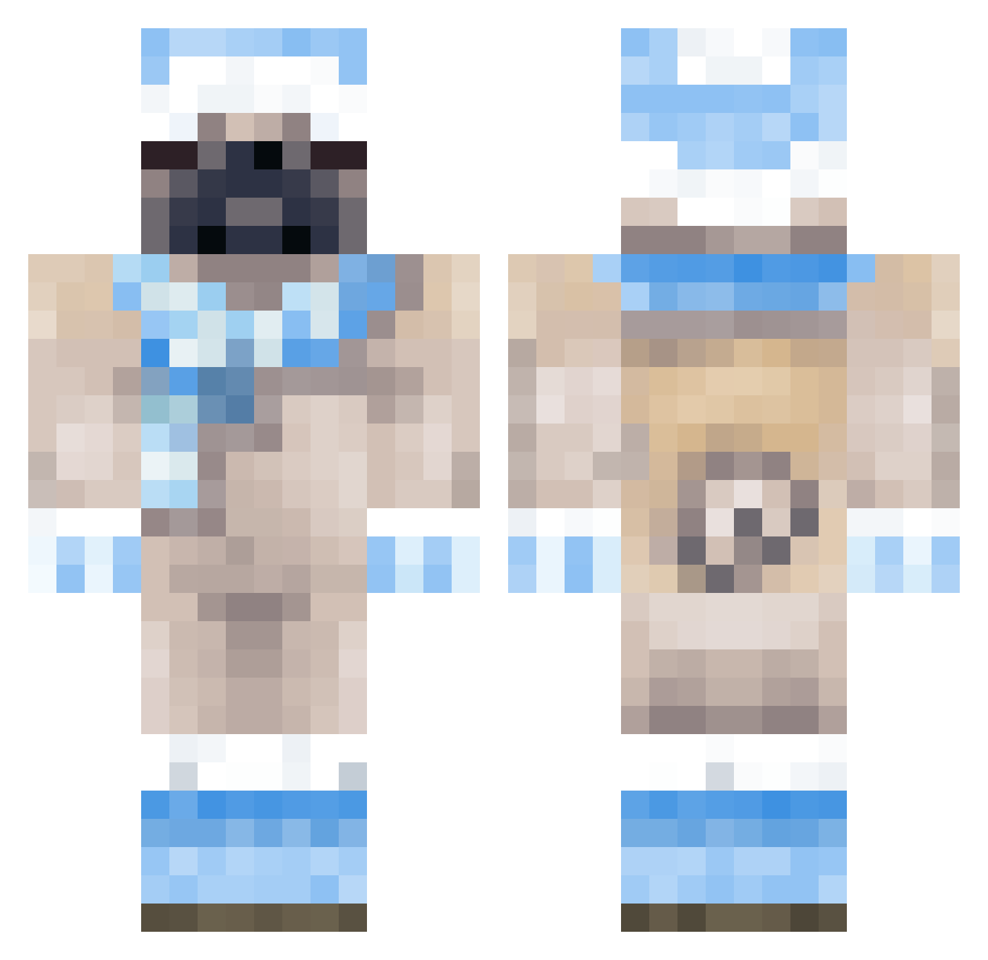 yokaikami Minecraft skin, front and back view