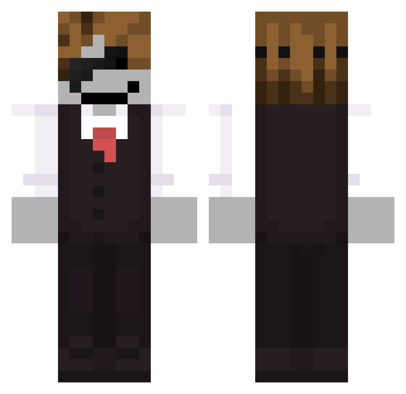 Surioln Minecraft skin, front and back view