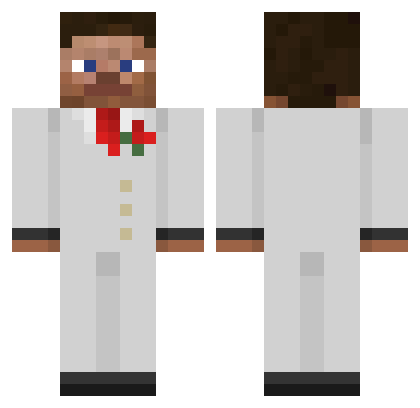 LittlePool Minecraft skin, front and back view