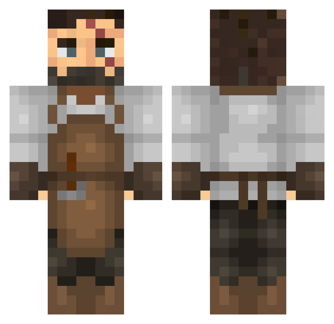 Ozen742 Minecraft skin, front and back view