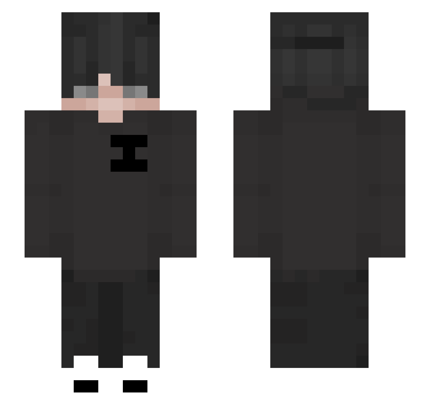 Chr_Lundholt Minecraft skin, front and back view