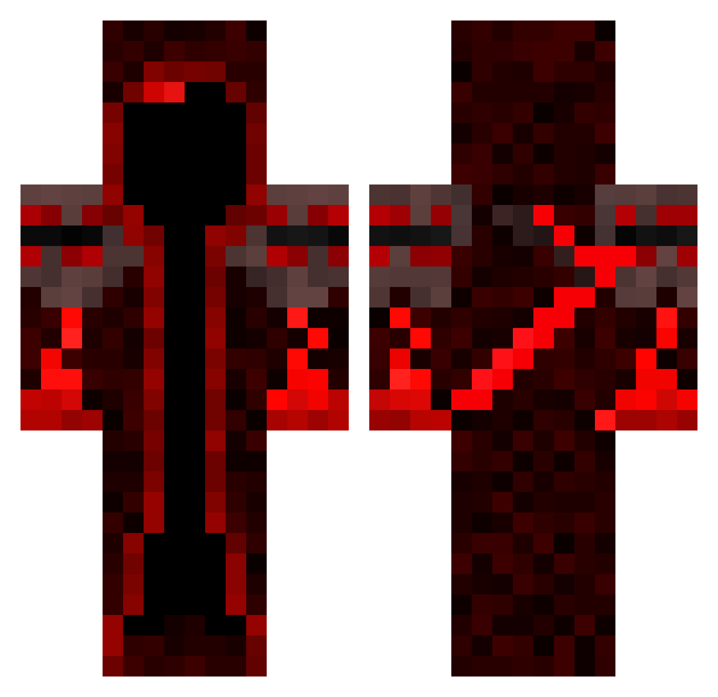 NenoEclipse Minecraft skin, front and back view
