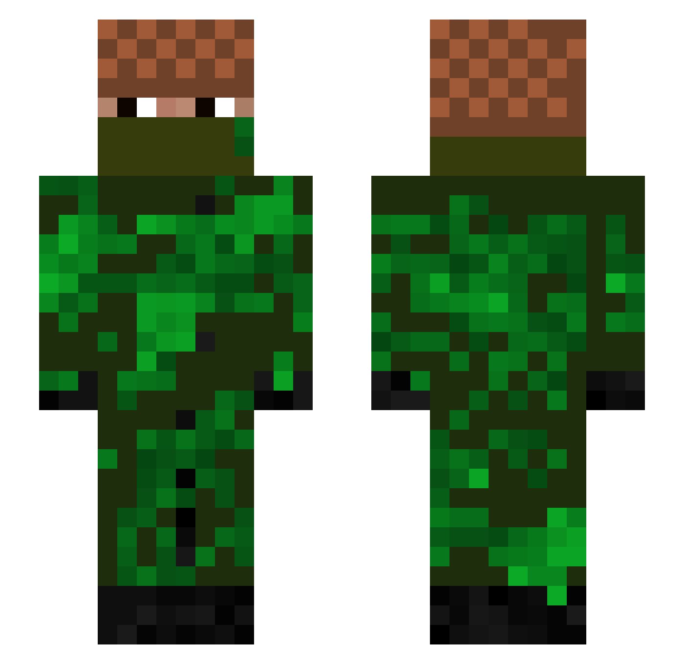 PoopJan12324 Minecraft skin, front and back view