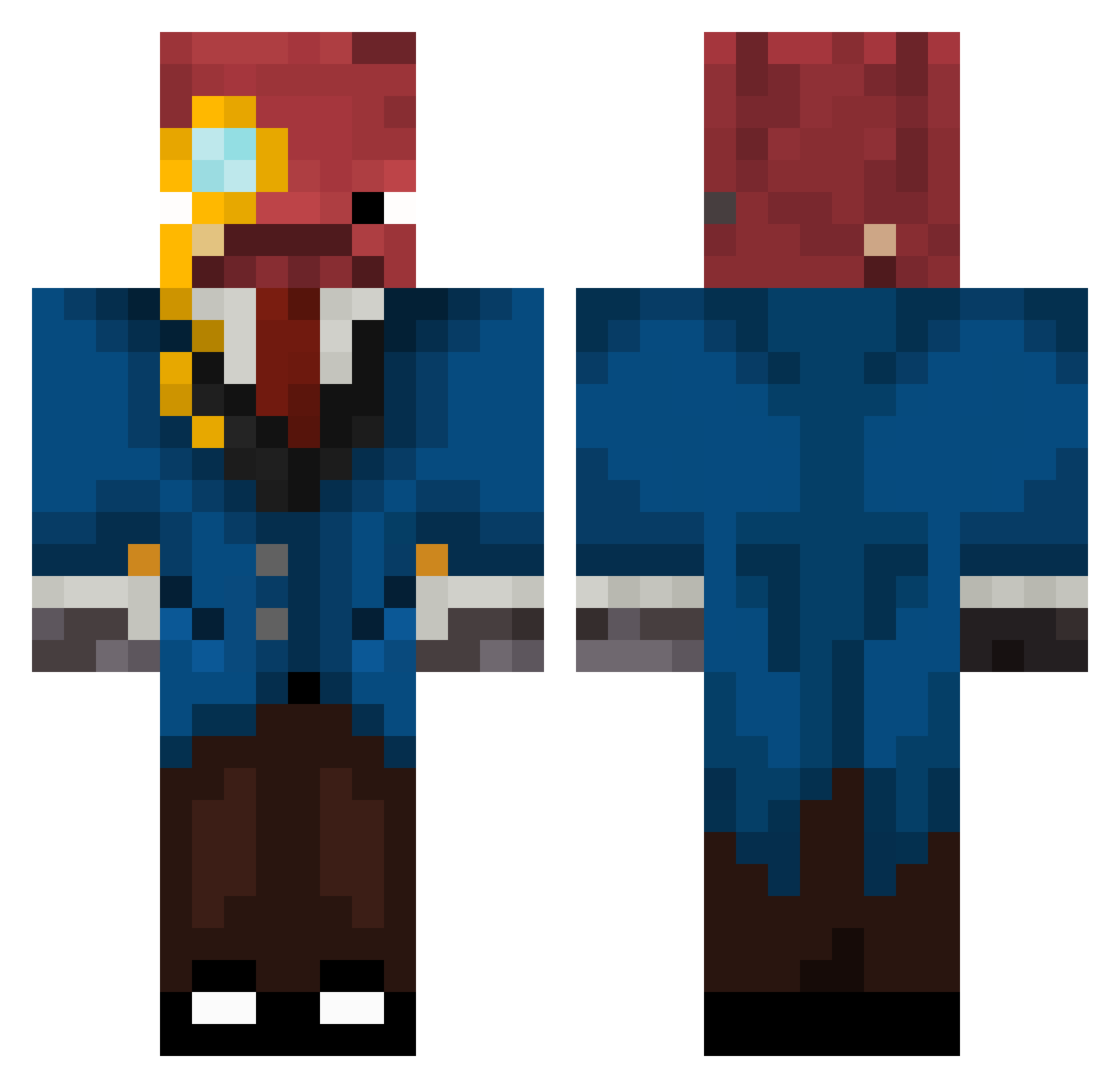 spicytoast1 Minecraft skin, front and back view