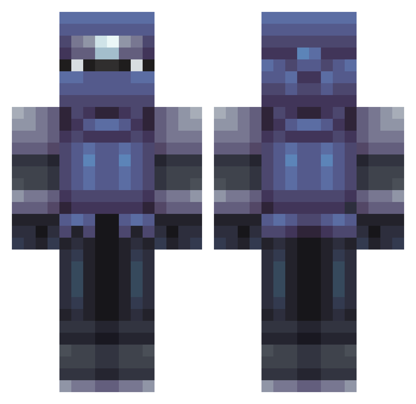 MidgetManViking Minecraft skin, front and back view