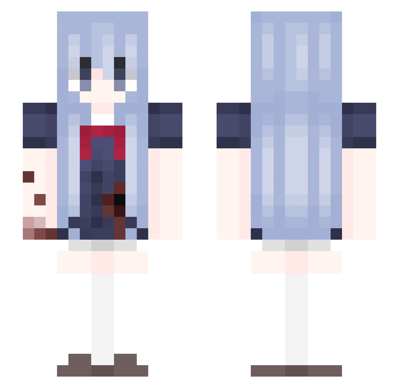 czarnedziecie Minecraft skin, front and back view