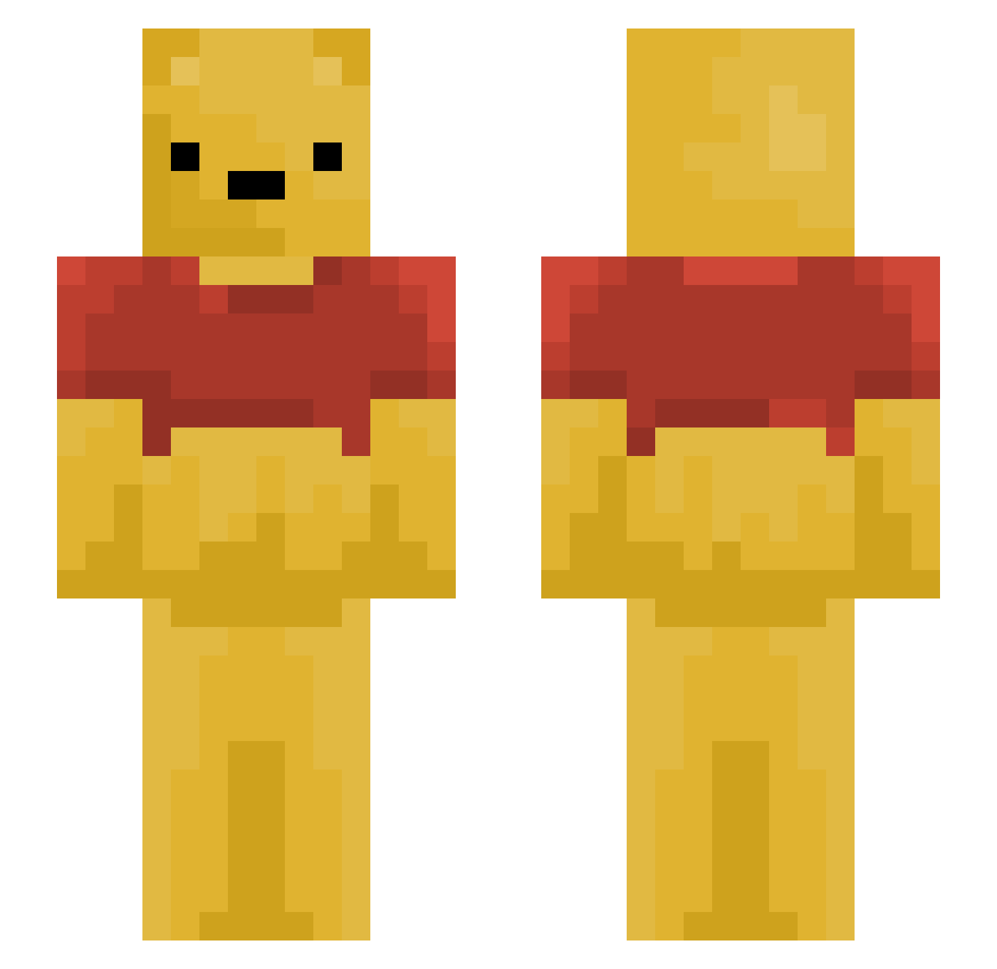 Selto24 Minecraft skin, front and back view