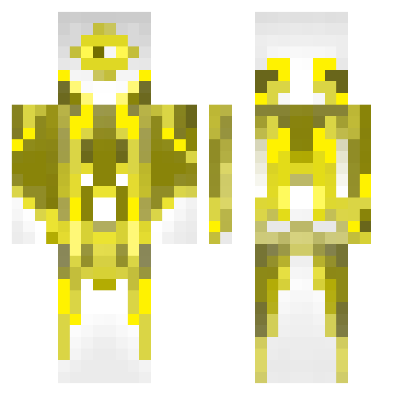 HelpyDCE Minecraft skin, front and back view