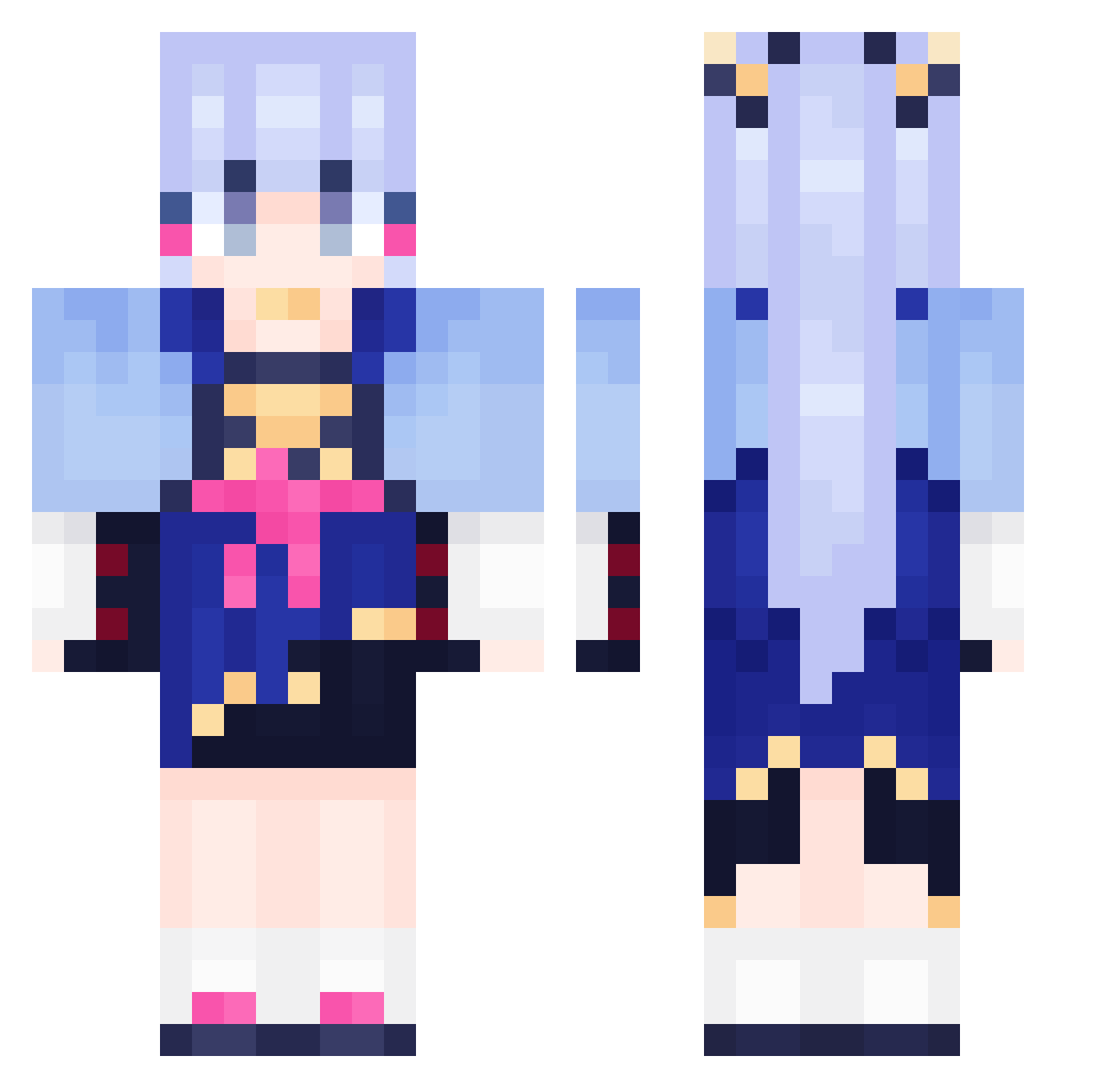 HappyMariooooo Minecraft skin, front and back view