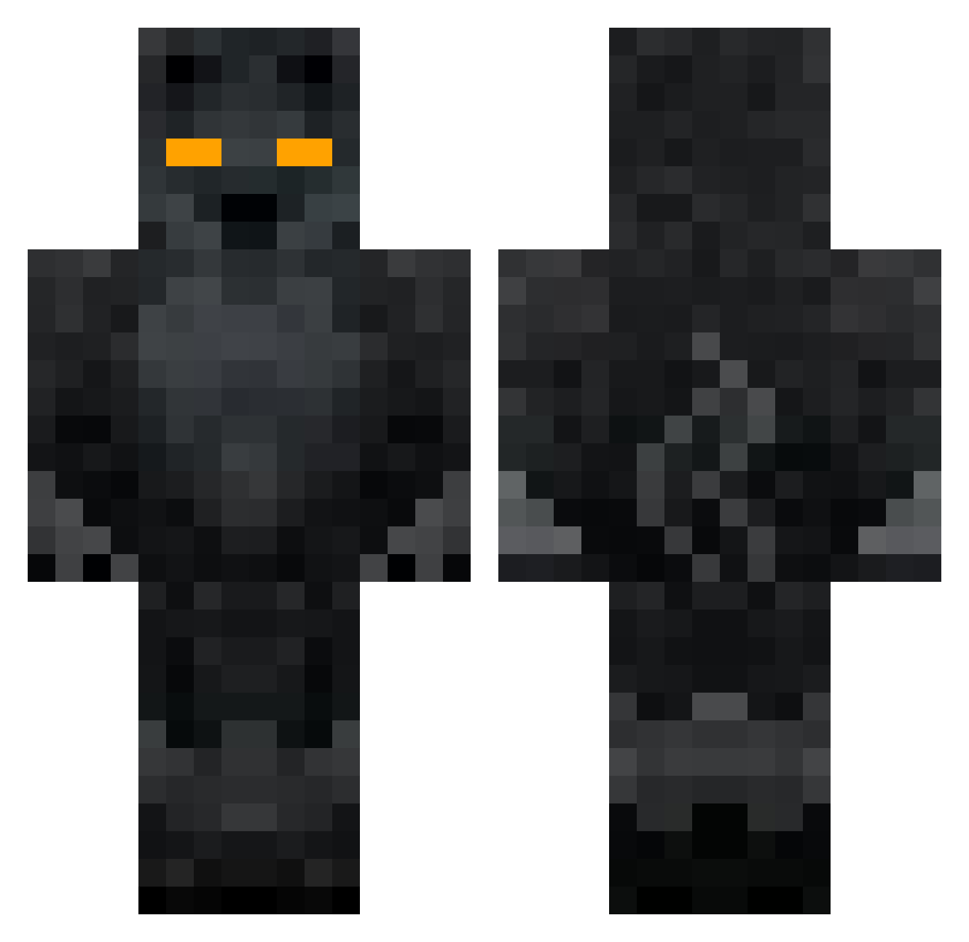 Impery Minecraft skin, front and back view