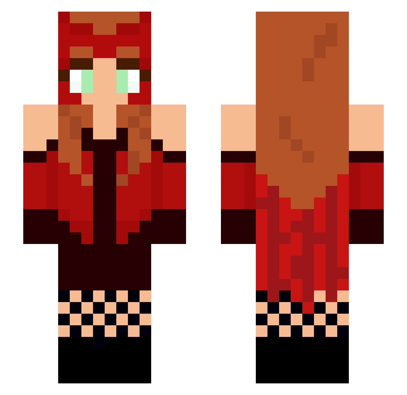 Redemptrice Minecraft skin, front and back view