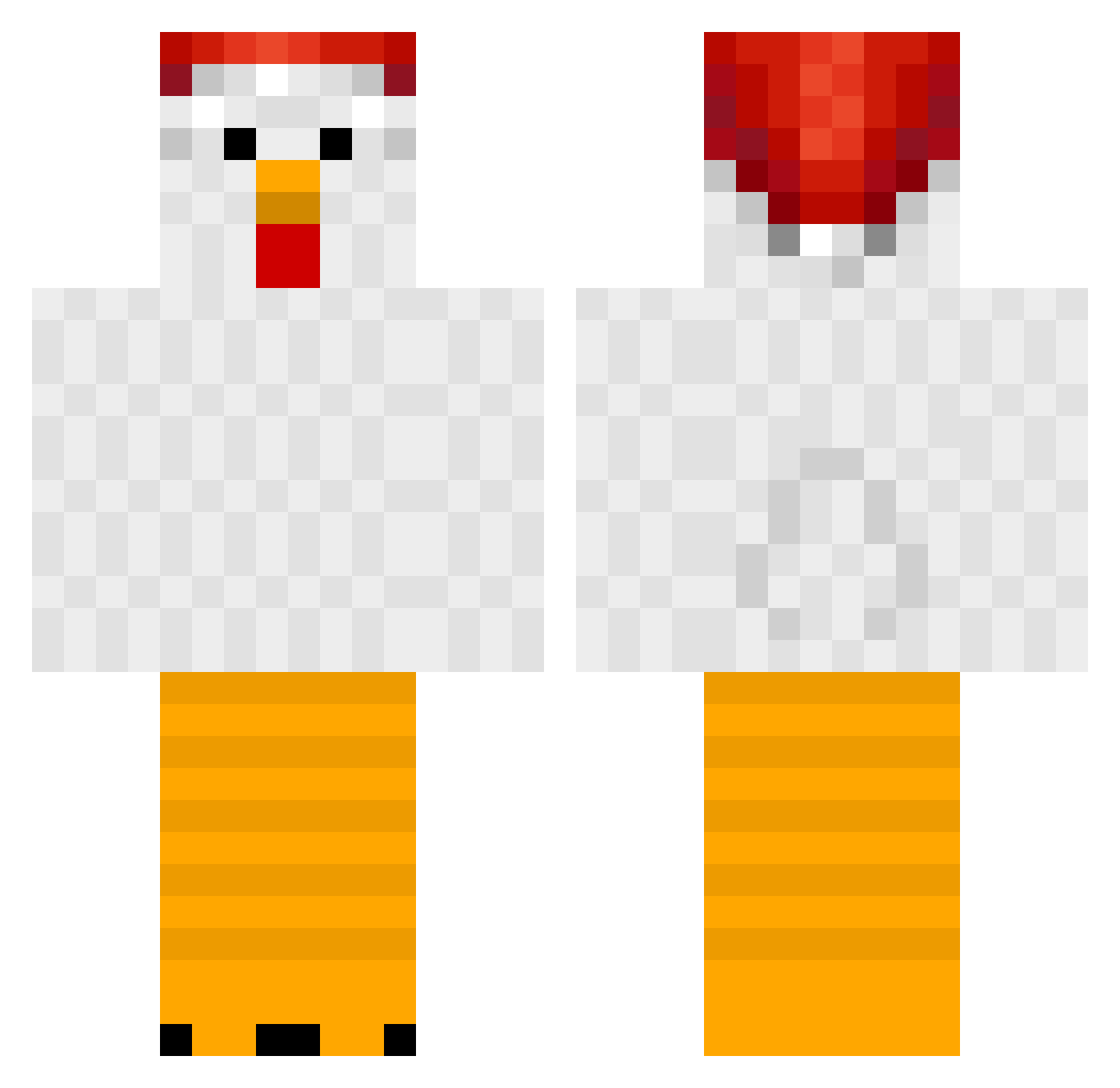victorykorea Minecraft skin, front and back view