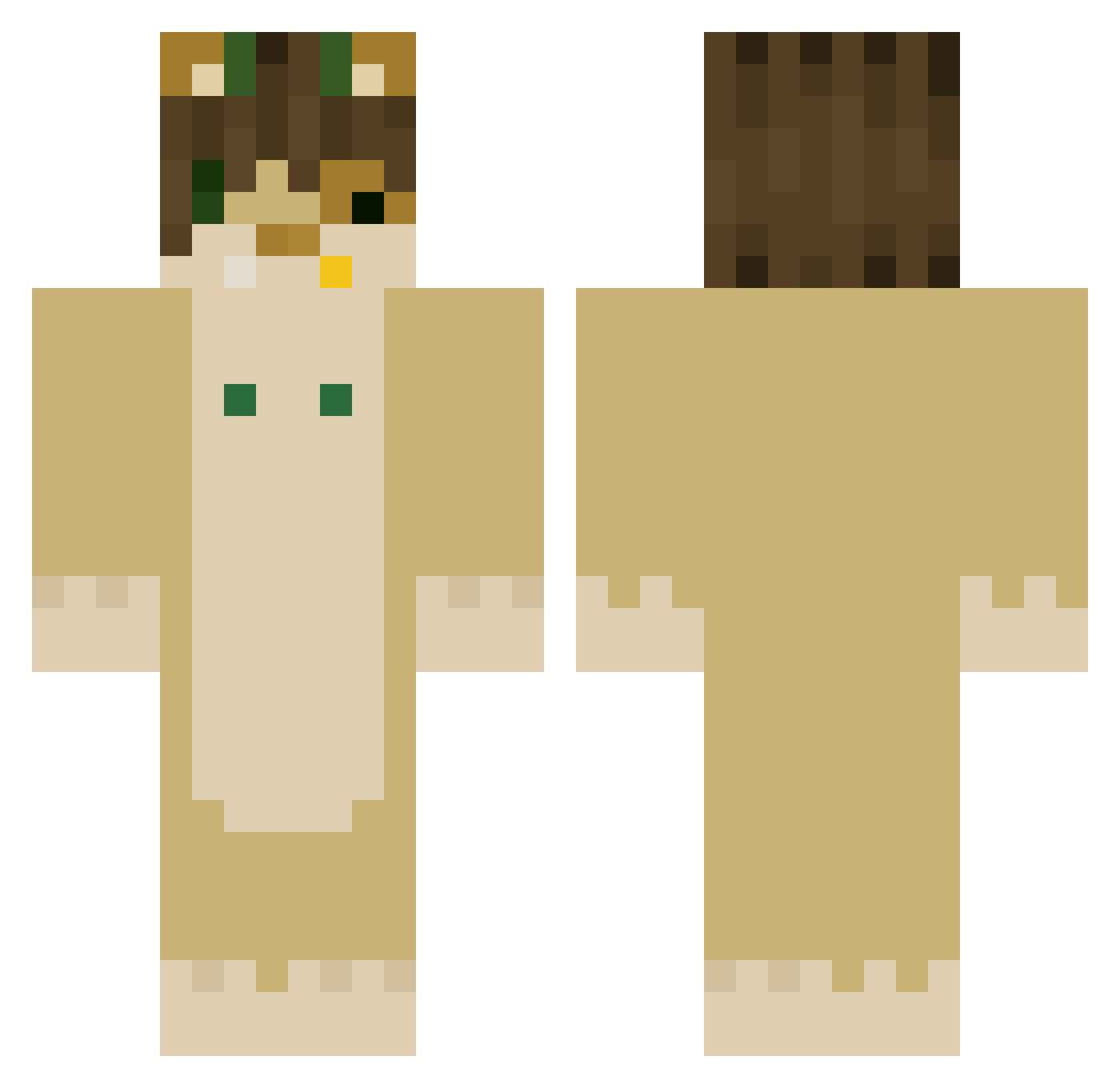 zzombiepup Minecraft skin, front and back view