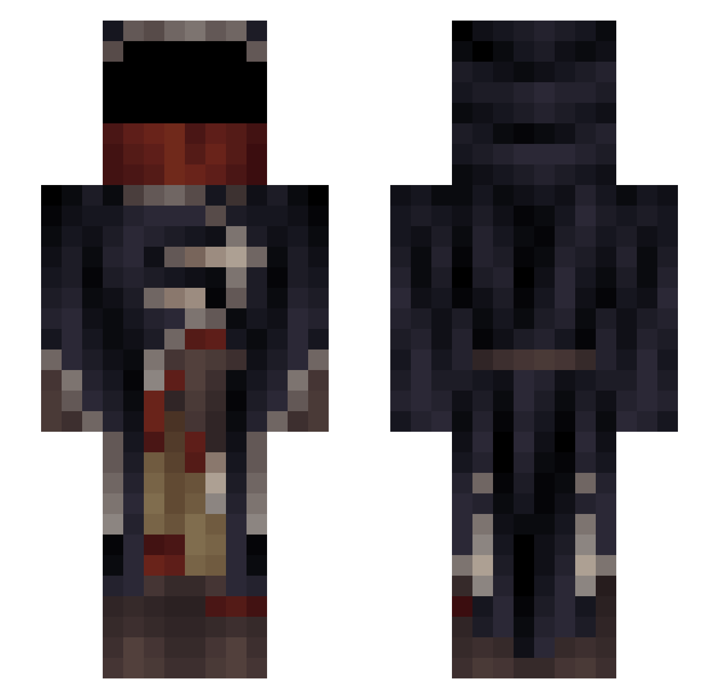 Munkster0987 Minecraft skin, front and back view