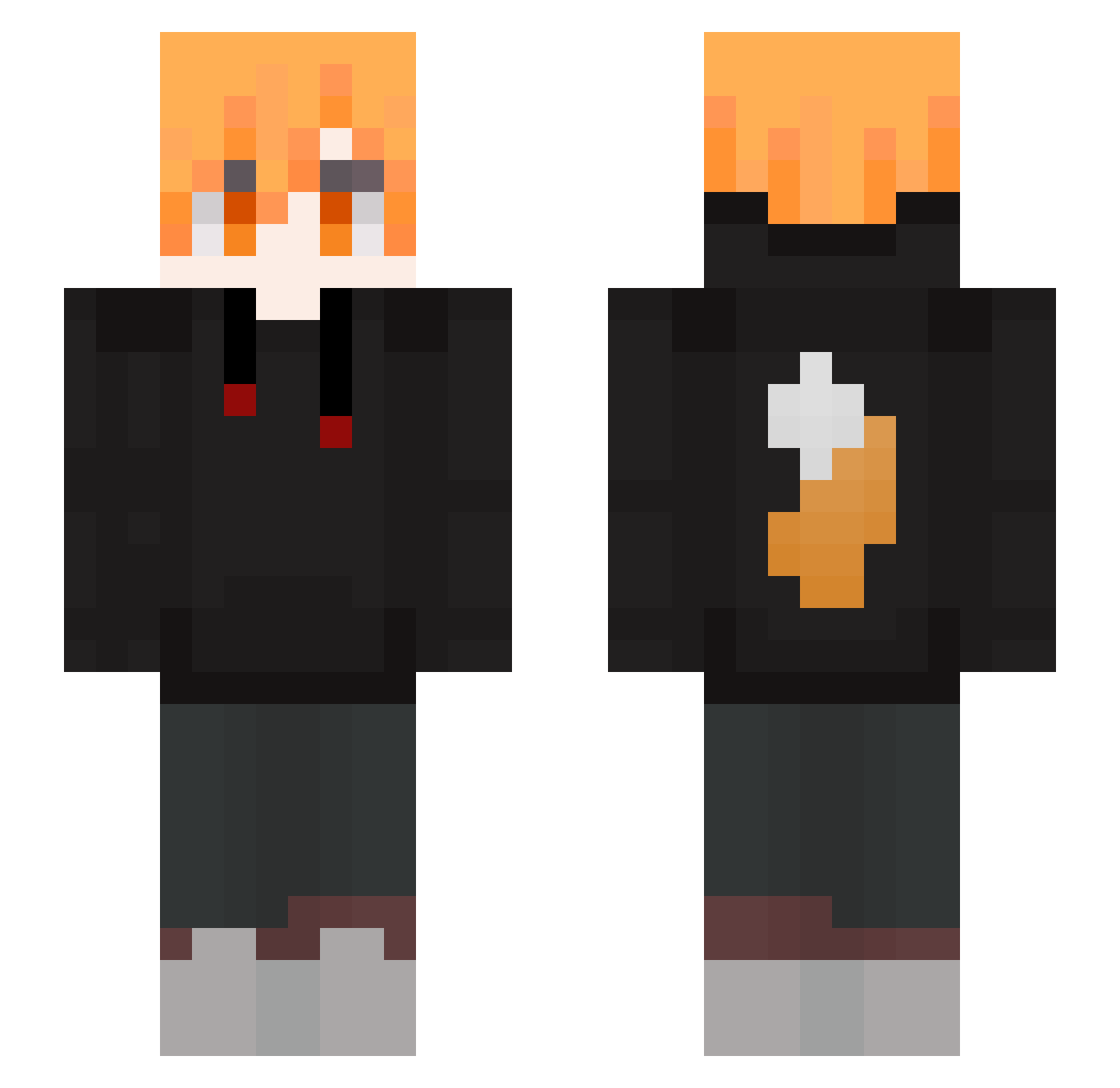 Dangeo Minecraft skin, front and back view