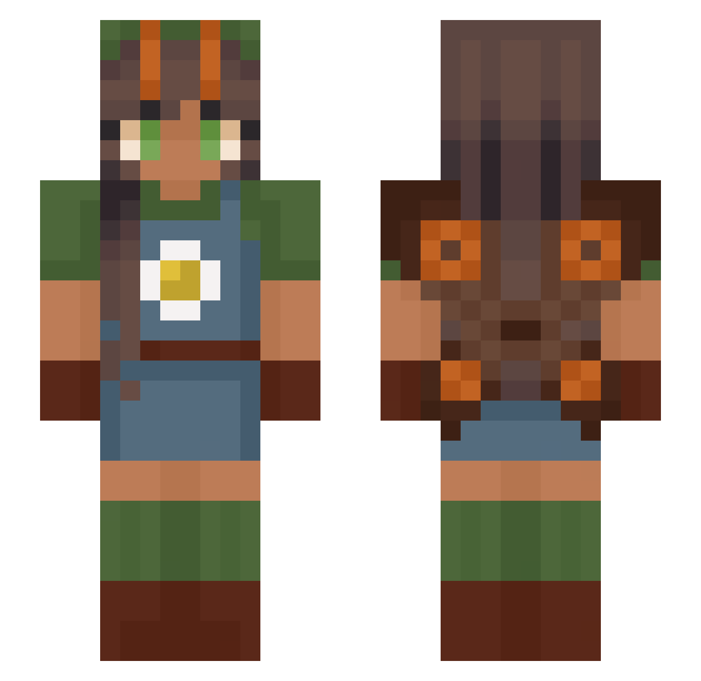 jxd3y Minecraft skin, front and back view