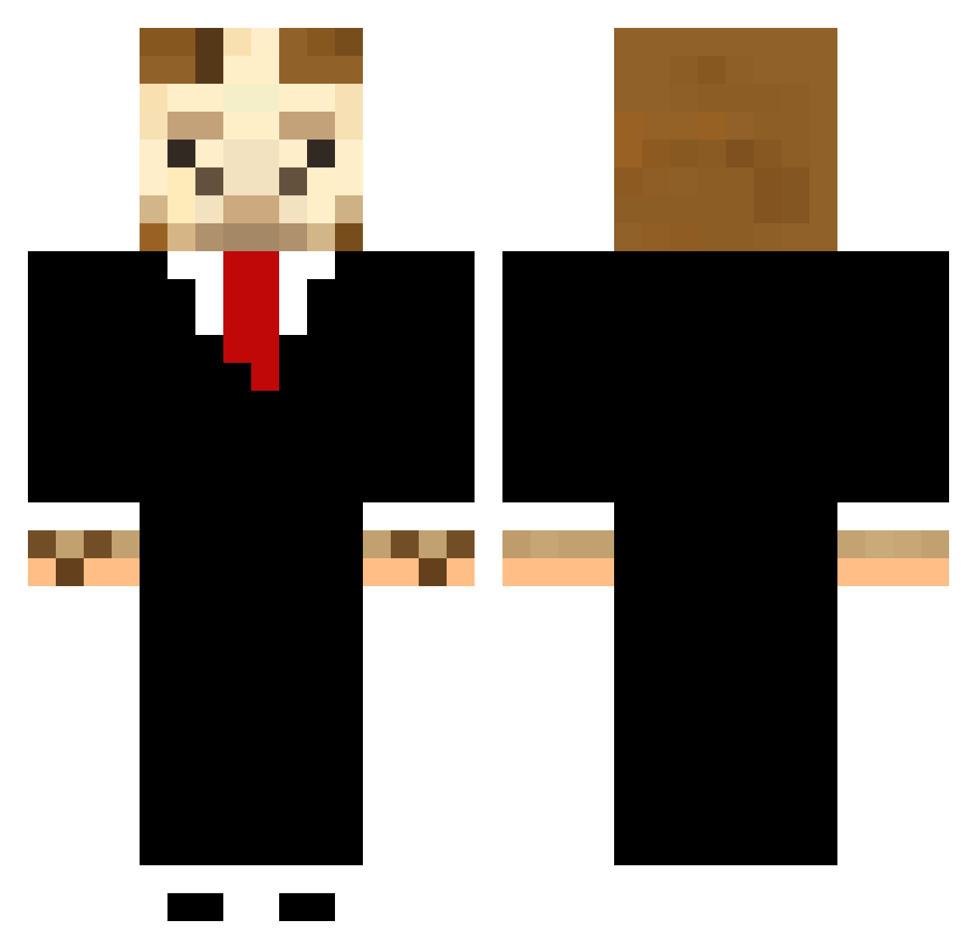 Llama_goose Minecraft skin, front and back view