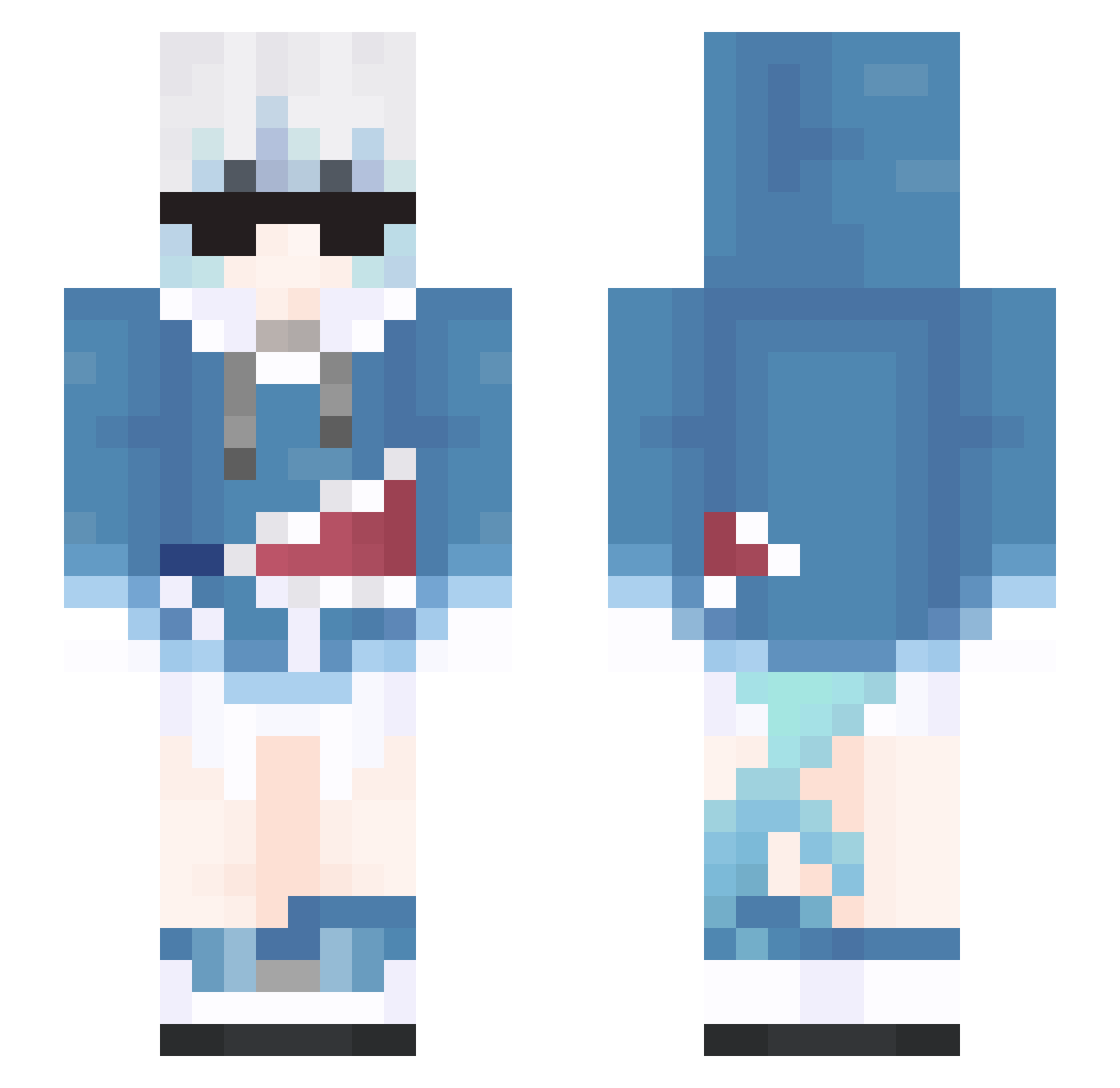 Courier970 Minecraft skin, front and back view