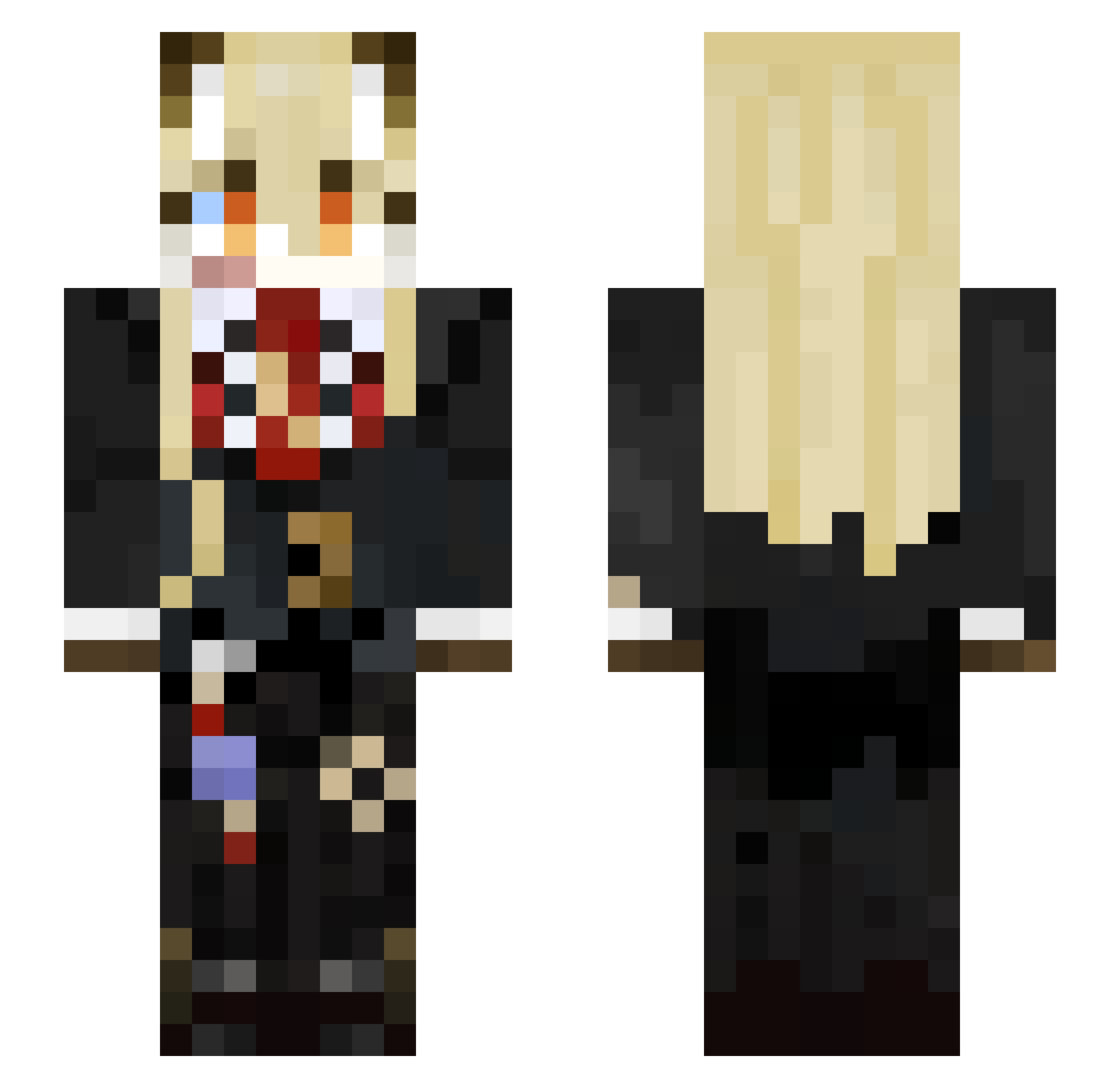VivreV Minecraft skin, front and back view