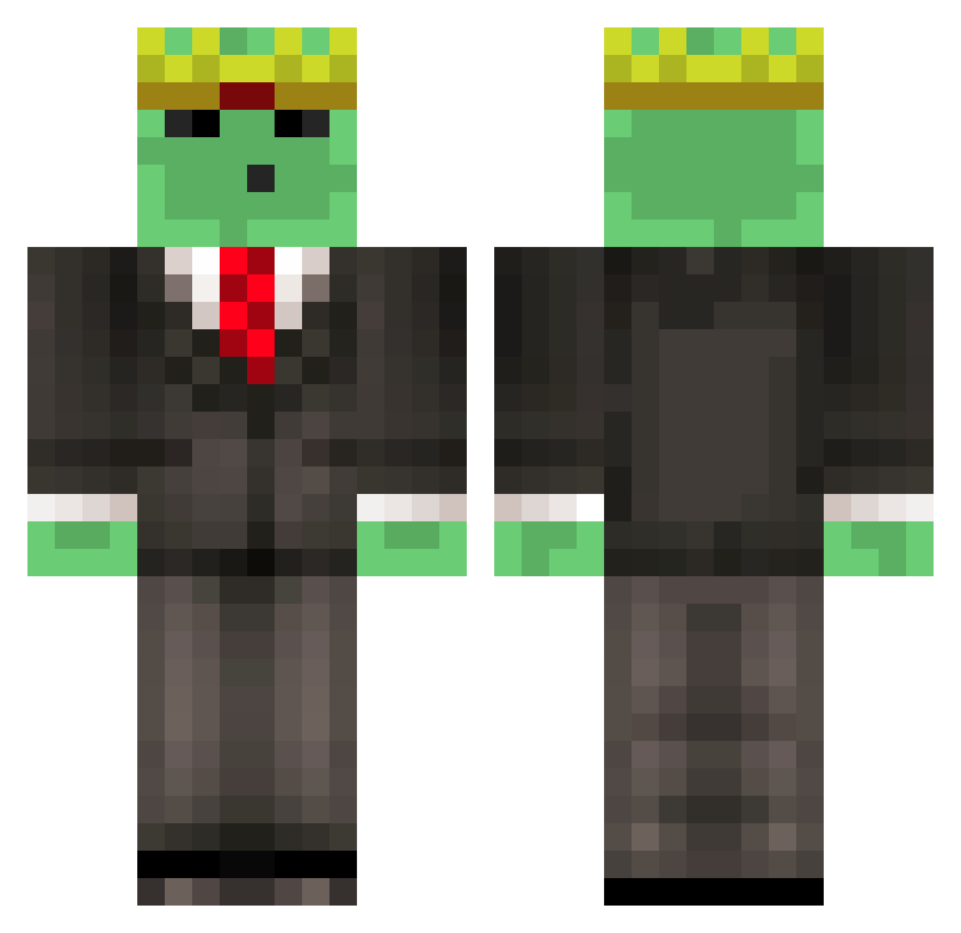 Ice_Bitter Minecraft skin, front and back view
