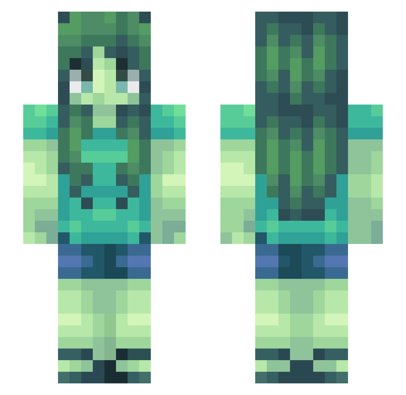 AndreaZumitoz Minecraft skin, front and back view