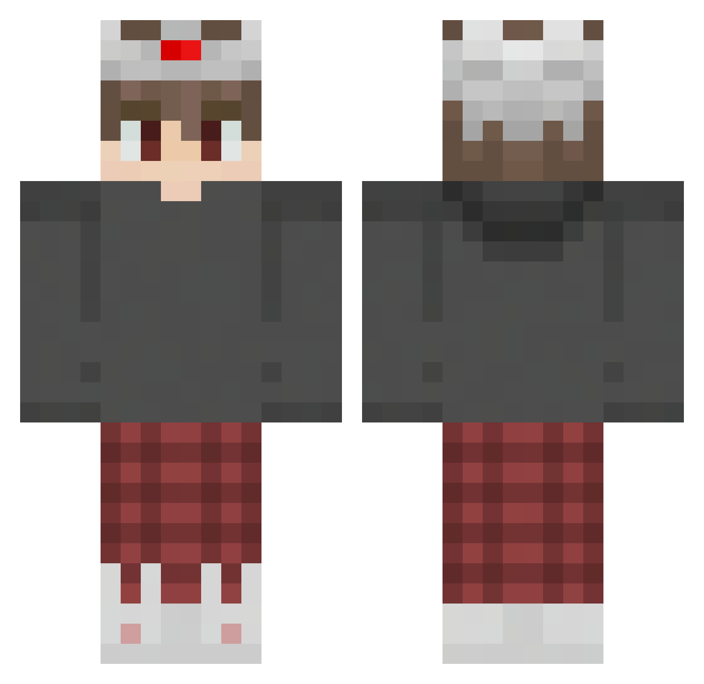 el_wilde Minecraft skin, front and back view